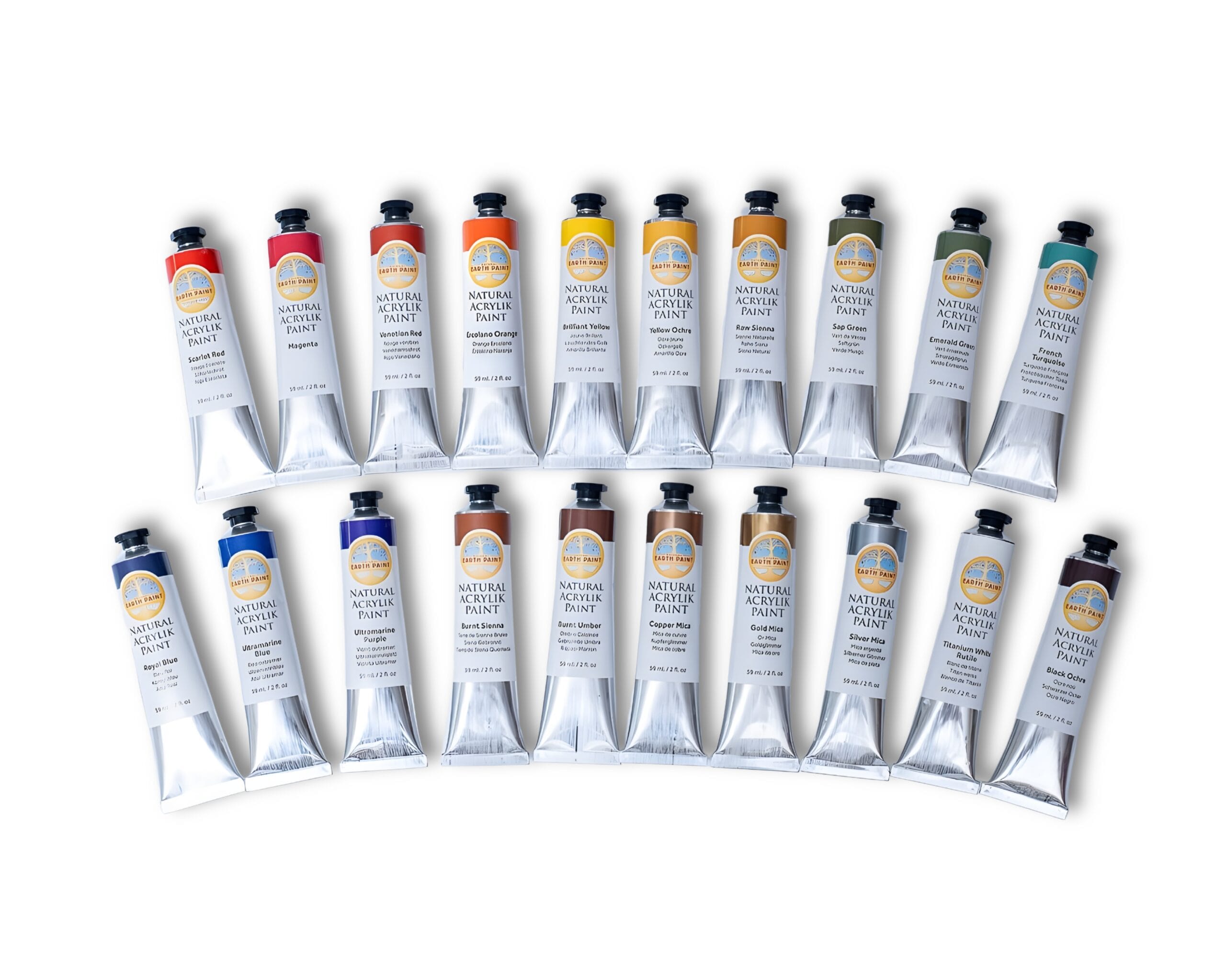 Natural Acrylik Paint, 59ml full colour range