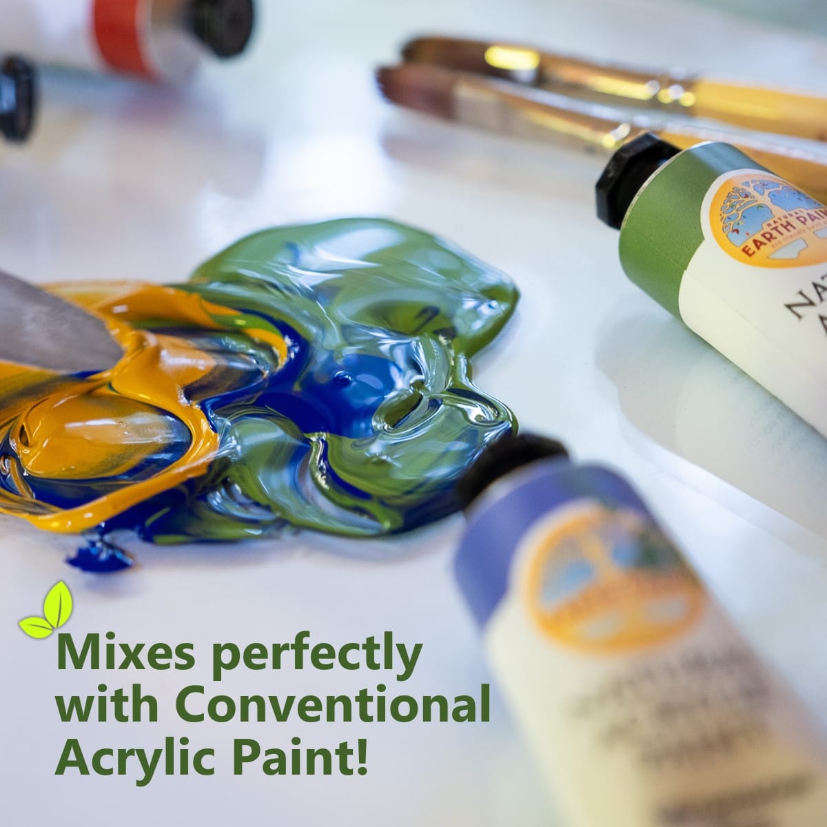 Natural Acrylik Paint CMY+W, Starter Set of 4 - Image 9